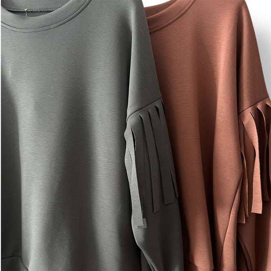 Sudadera flecos